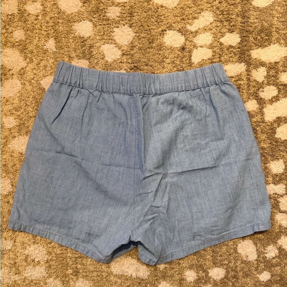 Madewell Chambray Elastic Shorts with Pockets- XS - Picture 2 of 7